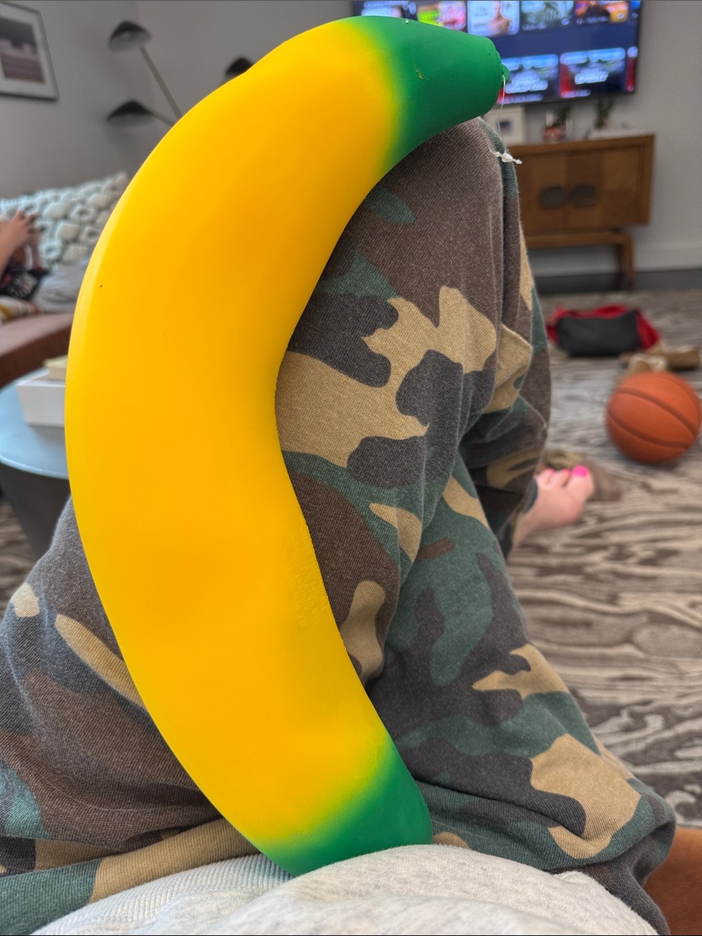 Yellow and Green Banana Squishy Toy for Kids